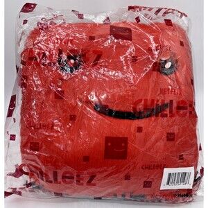 Netflix Chilleez Scarlett Red Stuffed Plush Pillow 12"x20" Remote Pocket NEW